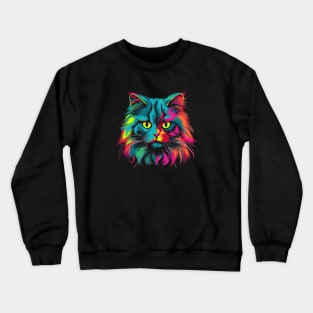 Colourful Persian Cat Crewneck Sweatshirt